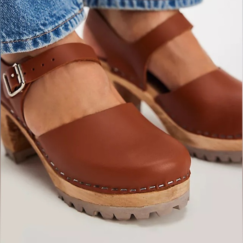 MIA Tan Leather Women's Mules